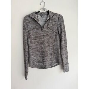 Ariat Women Brown Space Dye Quarter Zip Pullover Cold Series Thumbhole Medium